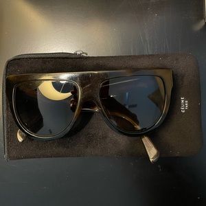Celine Black Aviator Sunglasses